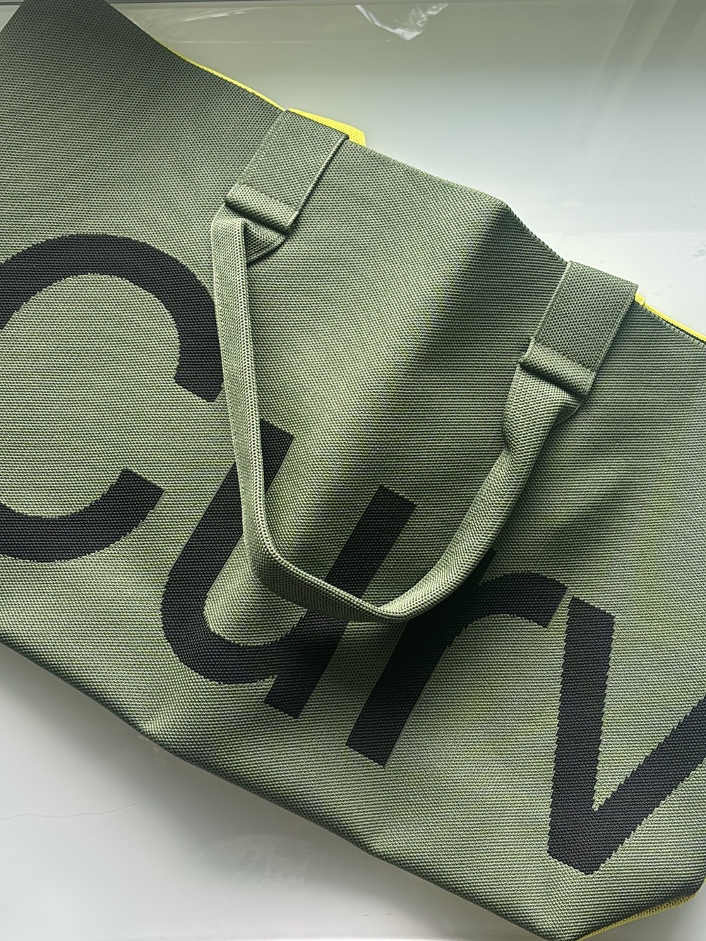 Curve By Sean Brown Tote ~ Olive Two Tone - Picture 2 of 4
